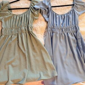 Altar'd State Blue and Green Dresses